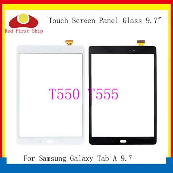 10buc/lot Pentru Samsung Galaxy Tab a 9.7 T550 T555 Ecran Tactil Digitizer Panoul de Lentile de Sticlă T550 LCD Fața Înlocuirea Senzorului de