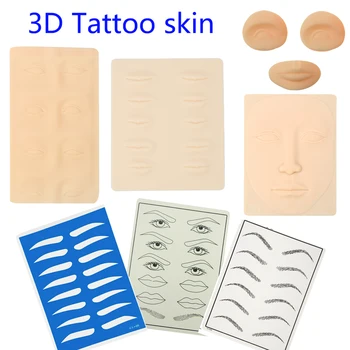 Incepator 3D latex Piele Tatuaj Machiaj Permanent de Instruire Practică Fals Pielea Goală Ochi Buze Mașină de Tatuaj cu variante multiple
