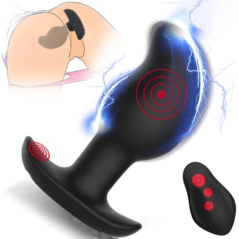 Anal Șoc Electric Vibratoare Vibratoare Plug Anal De Prostata Pentru Masaj Stimularea Electrică Dop De Fund Jucarii Sexuale Pentru Bărbat Femeie Cuplu
