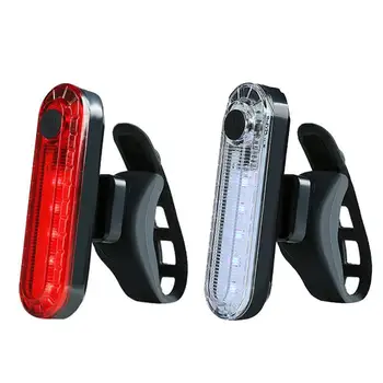 Roșu USB Reîncărcabilă Biciclete Biciclete Ciclism 4 Moduri de CONDUS Fata-Spate, Coada de Lumină Lampă de Sport în aer liber Evidenția Noapte Dispozitiv de Iluminat