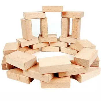 50PCS/LOT,de Înaltă calitate, din lemn masiv blocuri,Lemn dreptunghi blocuri,cub de Lemn,jucarii din Lemn,Matematica jucarii,3x5x1.5cm,Freeshipping