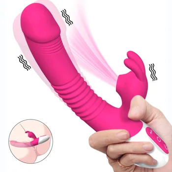 Iepure Supt Vibrator Puternic G Spot Stimulare Vaginala Realist Încălzire Vibrator Puternic Clitorisul Fraier Adult Jucarii Sexuale pentru Femei