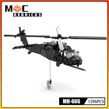 Modern Avion Militar Building Block Model de Jucărie Deschide-hawk MH-60G Elicopter MOC Design de Bloc de Mari Dimensiuni Costum pentru Copii Cadouri