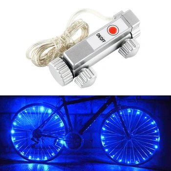 Multicolor 20 LED-uri de Biciclete Biciclete Ciclism Rim Lumini LED Roata Vorbit Șir de Lumină Benzi Lămpi rezistent la apa Roata de Bicicleta Benzi Lampa