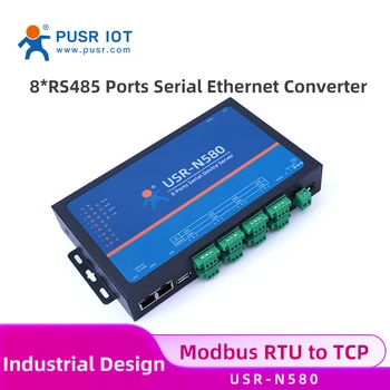 PUSR 8 Porturi MQTT Gateway Modbus RS485 serial la TCP/IP ethernet device server converter USR-N580