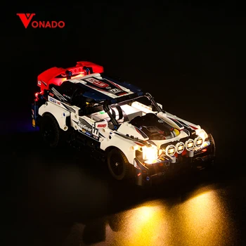 Lumina LED-uri Kit Compatibil Pentru 42109 Technic Top Gear Rallyed Masina Blocuri De Lumină Blocuri de Jucărie Numai Lumina
