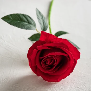 Cadouri de Ziua îndrăgostiților Artificiale de Trandafiri Roșii de Flori Frumos Aranjament Floral Pentru Nunta Buchet de Mireasa Decor Acasă de Flori False