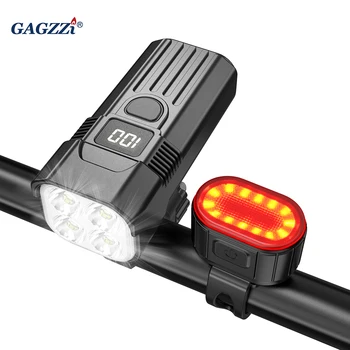 Biciclete Lumina Set Lanterna LED pentru Bicicleta rezistent la apa Ciclu Lampa din Față Și din Spate USB Reîncărcabilă Bicicleta Far Stop