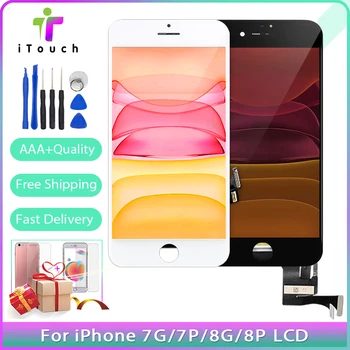 AAA+++ LCD Pentru iPhone 7 7 Plus 8 8 Plus Display LCD Touch Ecran Înlocuire Ansamblu Bun 3D Touch Digitizer Negru&Alb