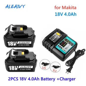 Cu Încărcător BL1860 Acumulator 18V 4000mAh baterie Litiu-Ion pentru Makita 18v Acumulator BL1840 BL1850 BL 1830 BL1860B LXT400