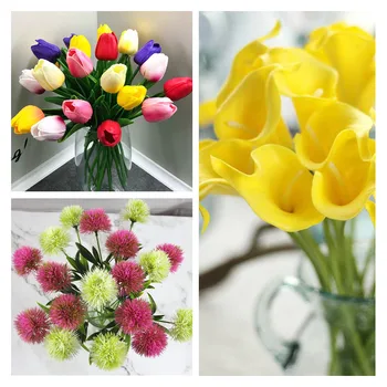 10buc Real Atinge Lalele Calla Lily Papadie Buchet de Flori Artificiale Decorative Nunta Decor Acasă Flores Artificiales