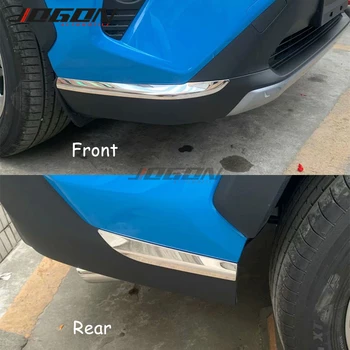 S. Oțel Față și Partea din Spate a Barei de protecție Garnitura Pentru Toyota RAV4 2019-2020 Car Styling Corner Spilitter Benzi de Acoperire Accesorii de Protecție