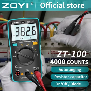 ZOYI ZT100 4000 de Capete de acuzare Multimetru Digital Esr Metru Testere Auto Electrice Dmm Tranzistor de Vârf Tester Capacitate Metru