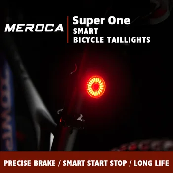 Start/Stop de frână lumină biciclete ciclism lumina IPX6 impermeabil de USB Inteligent de iluminare din Spate cu bicicleta, accesorii bicicleta Coada Stop