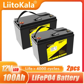 LiitoKala LifePo4 Baterie 12.8 V 100AH DIY 24V 36V baterie Reîncărcabilă Litiu Fosfat de Fier Celule Solare Instrumente cu BMS Build-in
