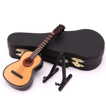 Mini Chitara Clasica model in Miniatura Chitara Model Replica cu Stand și Cazul Mini Instrumente Muzicale Accesorii