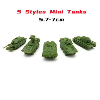 5PCS/Set Mini Rezervor Asambla Vehiculul Militar de Nisip de Masă Model de Jucărie