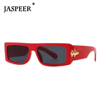 JASPEER 2020 Steampunk Dreptunghi ochelari de Soare Vintage Punk ochelari de Soare Full Frame de Conducere Ochelari de Soare UV400 Ochelari de
