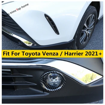 Pentru Toyota Venza / Harrier 2021 - 2023 Ceață Față Lampă Lumină Inel Spranceana Pleoapa Acoperă Ornamente Din Fibra De Carbon Negru, Accesorii Cromate