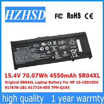 15.4 V 70.07 Wh 4550mAh SR04XL Original SR04XL Baterie Laptop Pentru HP 15-CE015DX 917678-1B1 917724-855 TPN-Q193