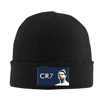 CR7 Ronaldos Fotbal Chelioși Căciuli Capace Iarna Cald Pălărie Tricotate Femei Barbati Moda Adult Fotbal Capota Pălării în aer liber, Cap de Schi