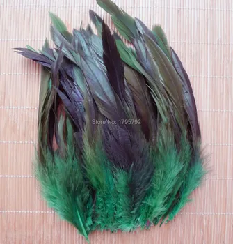 En-gros de 100buc 12.5-20 cm Verde Fazan ChickenTail Cocoș Pene Pentru Masca de Bijuterii DIY Meserii Rochie Pălărie Decor Plume