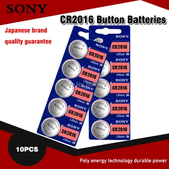 10buc/lot sony CR2016 3V 100% Original, Baterie cu Litiu Pentru cheie de masina ceas de control de la distanță jucărie 2016 ECR2016 GPCR2016 Baterie Buton