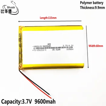 Litru de energie a bateriei Bun Qulity 3.7 V,9600mAH 9960115 Polimer litiu-ion / Li-ion pentru tablet pc-ul BĂNCII,GPS,mp3,mp4