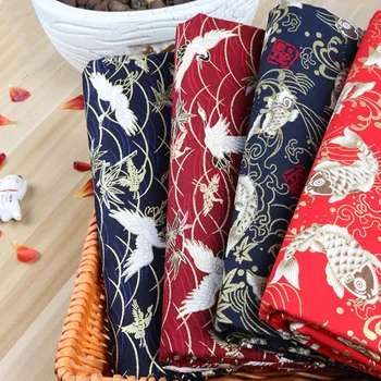 Pentru Tesatura Stil Japonez Tesatura de Bumbac Model Floral Pentru DIY Mozaic Femeie Rochie Cheongsam Ț Coton Material Textil