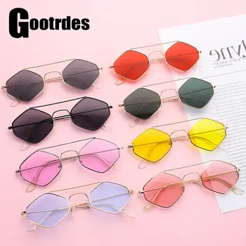 Vintage Poligonal Neregulat ochelari de Soare Cadru Metalic ochelari de Soare 2022 Vara Protecție UV400 ochelari de Soare Fashion Street Ochelari