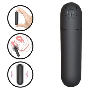 Mini Puternic Glont Vibrator G-spot Masaj jucarii Sexuale Femei Stimulator Clitoridian incarcare USB-Negru Sărituri Ou pentru Femei