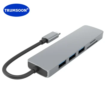 TRUMSOON Tip C la 4K HDMI-compatibil USB 3.0 2.0 C Hub SD TF Card Reader Adaptor pentru Macbook Samsung S10 Dex Xiaomi 10 HDTV