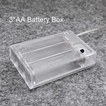 3 Baterii AA Suport Cutie de Caz cu Comutator Nou de 3 AA 4,5 V Baterie Suport Cutie de Caz cu Plumb Cutie Transparentă