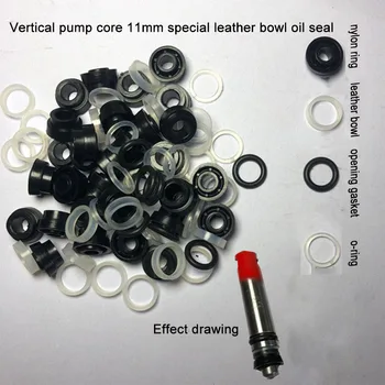 Vertical Jack Pompa Bază de Ulei Seal Garnitură de Piele de modă Veche Castron 11mm Mașină Instrument de Reparații de Accesorii 5 Seturi