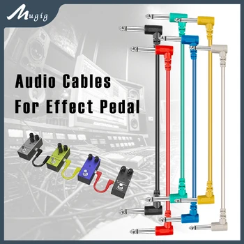 Mugig MUZICA de Chitara Cabluri Patch Unghi Drept Instrument de Cabluri pentru Efecte Chitara Pedale 6 Pack (Colorate)