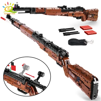 HUIQIBAO 1025+BUC PUBGS 98K Sniper Rifle Tech Model Blocuri Set de Asamblare Cărămizi Oraș DIY Arma Joc Jucarii Pentru Copii