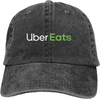 EDGHUOEIH Uber Mănâncă Denim Șapcă de Baseball Classic Spălat Casquette Palarie Unisex din Bumbac Reglabila Camionagiu Capace