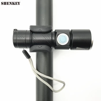 Noul USB Reîncărcabilă Biciclete Lumina Ultra-Luminos Întindere Față de Biciclete Lanterna Bicicleta Ciclism Lumina Zoom Lanterna + Suport Bicicleta