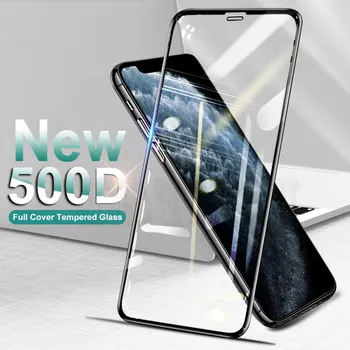 500D Complet Curbat de Sticlă de Protecție Pentru iphone 11 XR X XS 11Pro Max SE 2 Călită Ecran Protector pentru iphone 7 6 6S 8 Plus Film de Sticlă
