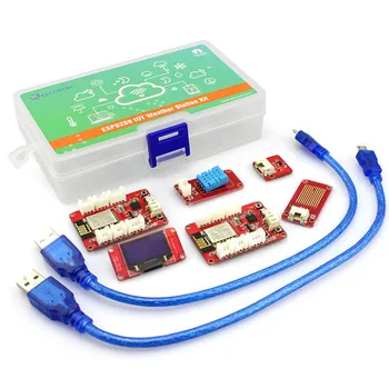 Elecrow Modulul ESP8266 MULTĂ Vreme Stația Kit Inteligent Smart Home Umiditate Senzori de Temperatură UV ESP8266 NodeMCU DIY Kit
