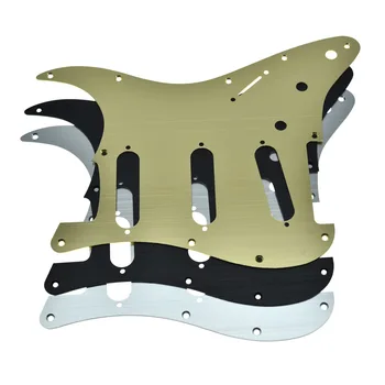 Dopro 11 Gaura din Aluminiu Anodizat Moderne Strat SSS Pod Inversat Pickguard se Potriveste pentru Jimi Hendrix Stratocaster