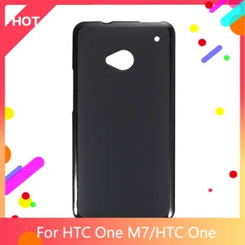 One M7 Caz Mat Silicon Moale TPU Capacul din Spate Pentru HTC One Slim Caz Telefon rezistent la șocuri
