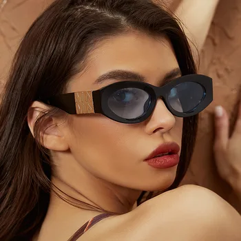 Retro Ovală, Ochi de Pisica ochelari de Soare pentru Femei 2022 Trendy Largi Picior Ochelari de Soare Barbati Lady Cumpărături de Călătorie de Lux Ochelari Decorative