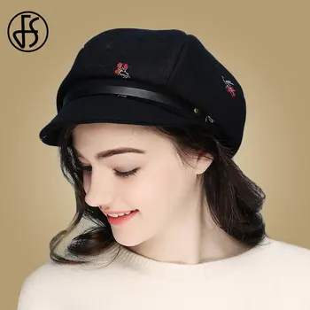 FS Moda Pălării de Iarnă Pentru Femei franceză Beretă de Lână Pălărie Neagră vânzător de ziare Capace Parasolar Doamnelor Roz Pac 2020 Gorras Casquette