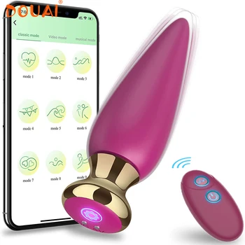 Bluetooth Anale, Vibratoare jucarii Sexuale Pentru Barbati Femei Wireless APP de la Distanță Anal Plug G-spot Dildo dop anal Vibrator Masaj de Prostata