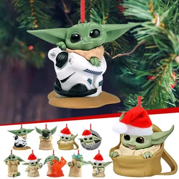 2023 Nou Disney Copilul lui Yoda Nou Acrilic Decorații de Brad de Craciun Masina de Familie Rucsac Pandantiv Fata de Copii Cadouri de Anul Nou