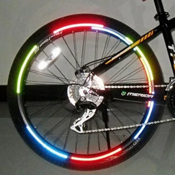 8Pcs biciclete Biciclete Roata Lumini Bicicleta Fluorescente Autocolante Reflectorizante Biciclete MTB Lumina Vorbit Roata Caseta de Lumină Accesorii pentru Biciclete