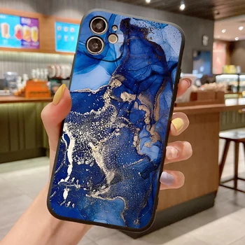 Cazul în care telefonul Pentru Huawei P30 P40 Lite E Pro Y6 2019 Y6S Y7 Prim-Y5 Retro Silicon Model de Marmură, Shockproof Caz Moale Caz Acoperire