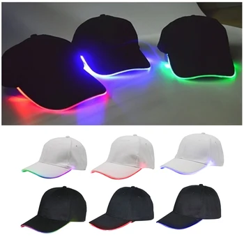 Moda Ultra Luminos LED Șapcă de Baseball Fibra Optica Stralucitoare Pălărie Hip-Hop Noutate CADOU PĂLĂRIE