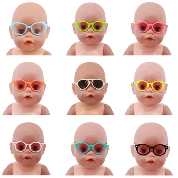 Papusa ochelari de Soare Desene animate Ochelari se Potrivesc 18 Inch American Doll & 43 Cm Baby Renăscut Papusa Accesorii Pentru Generația Noastră Fată Jucărie DIY